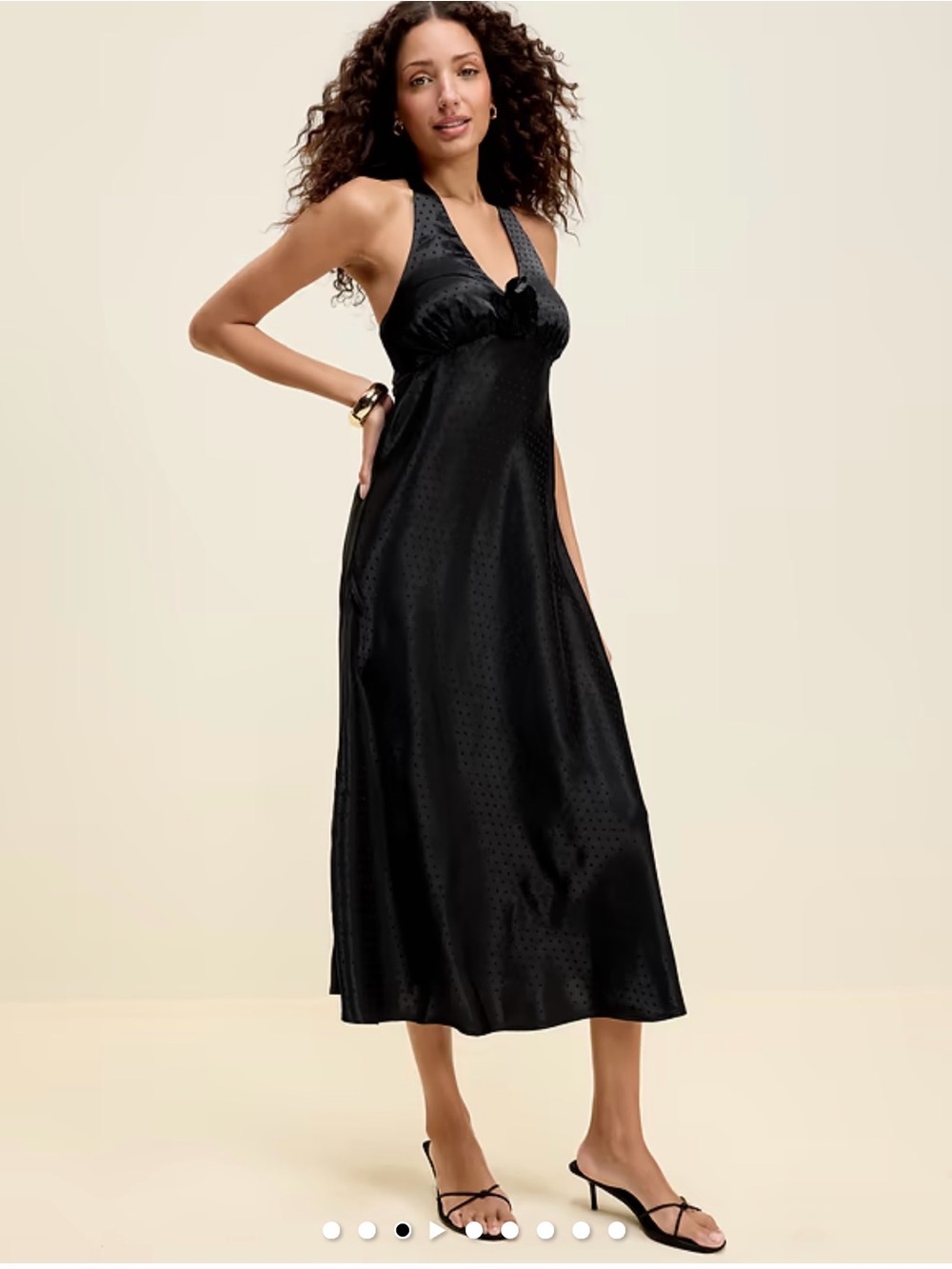 Satin midi dress